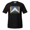 Seattle, FRC unisex tee in Black, front view