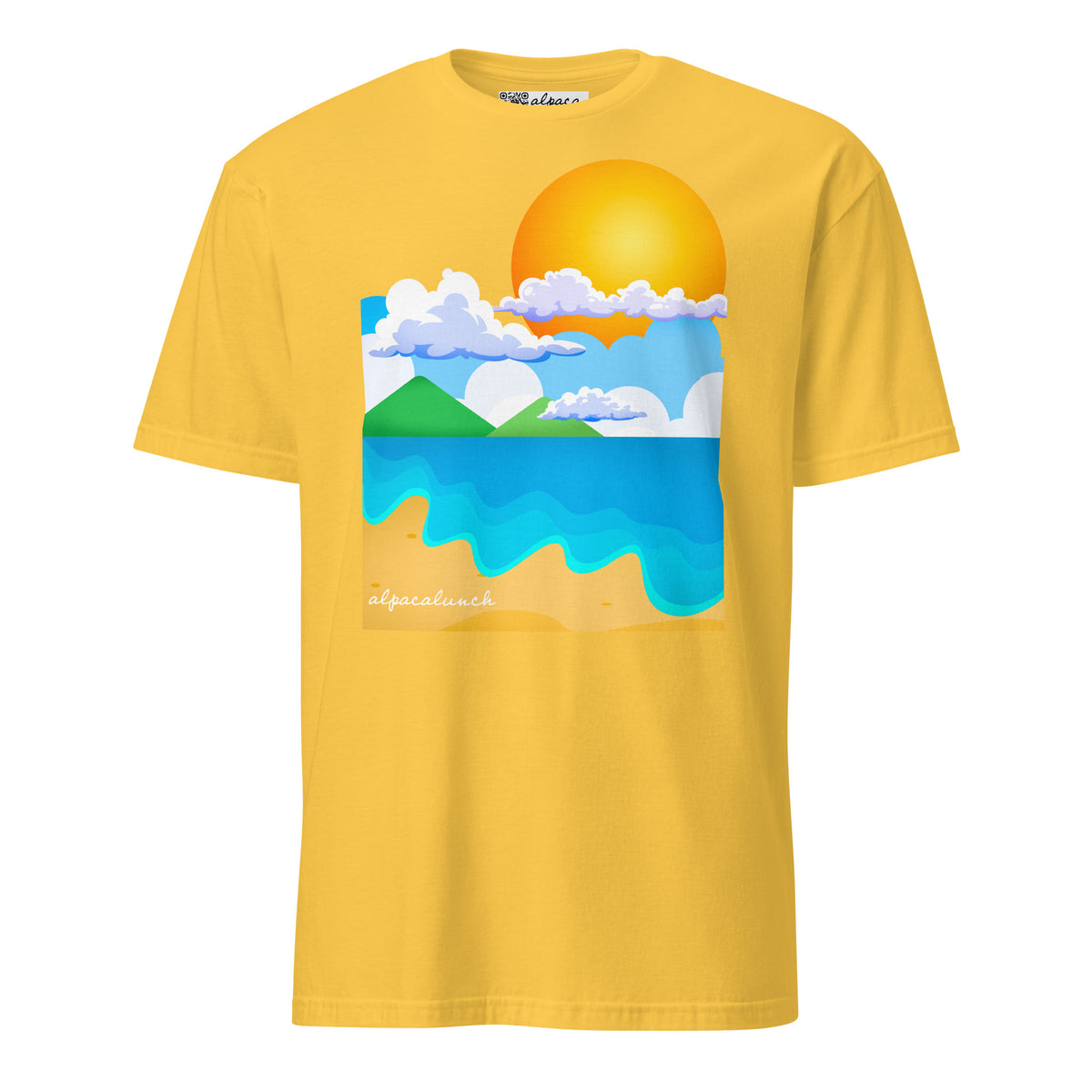 Beach Vibes unisex tee in Daisy, front view