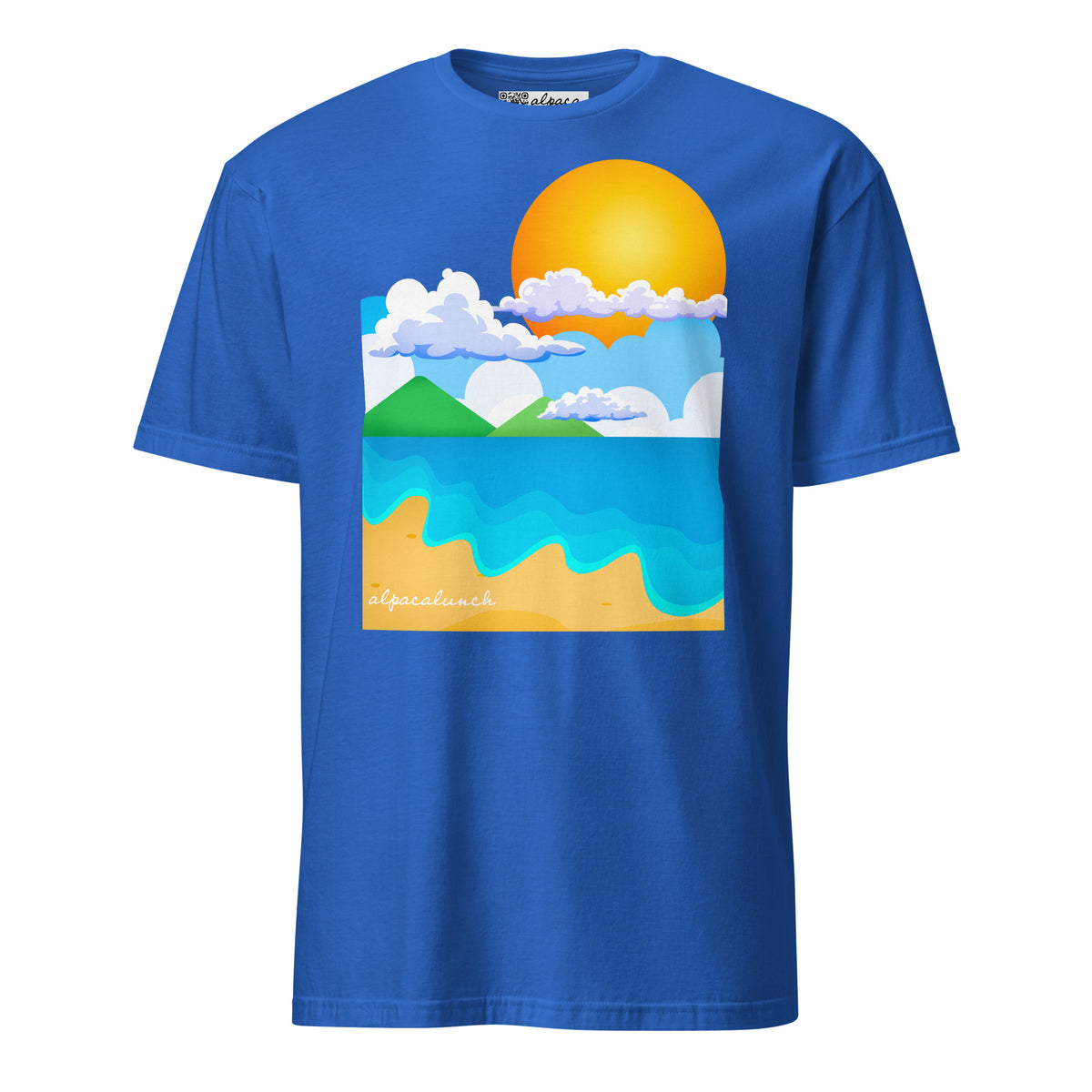 Beach Vibes unisex tee in Royal, front view