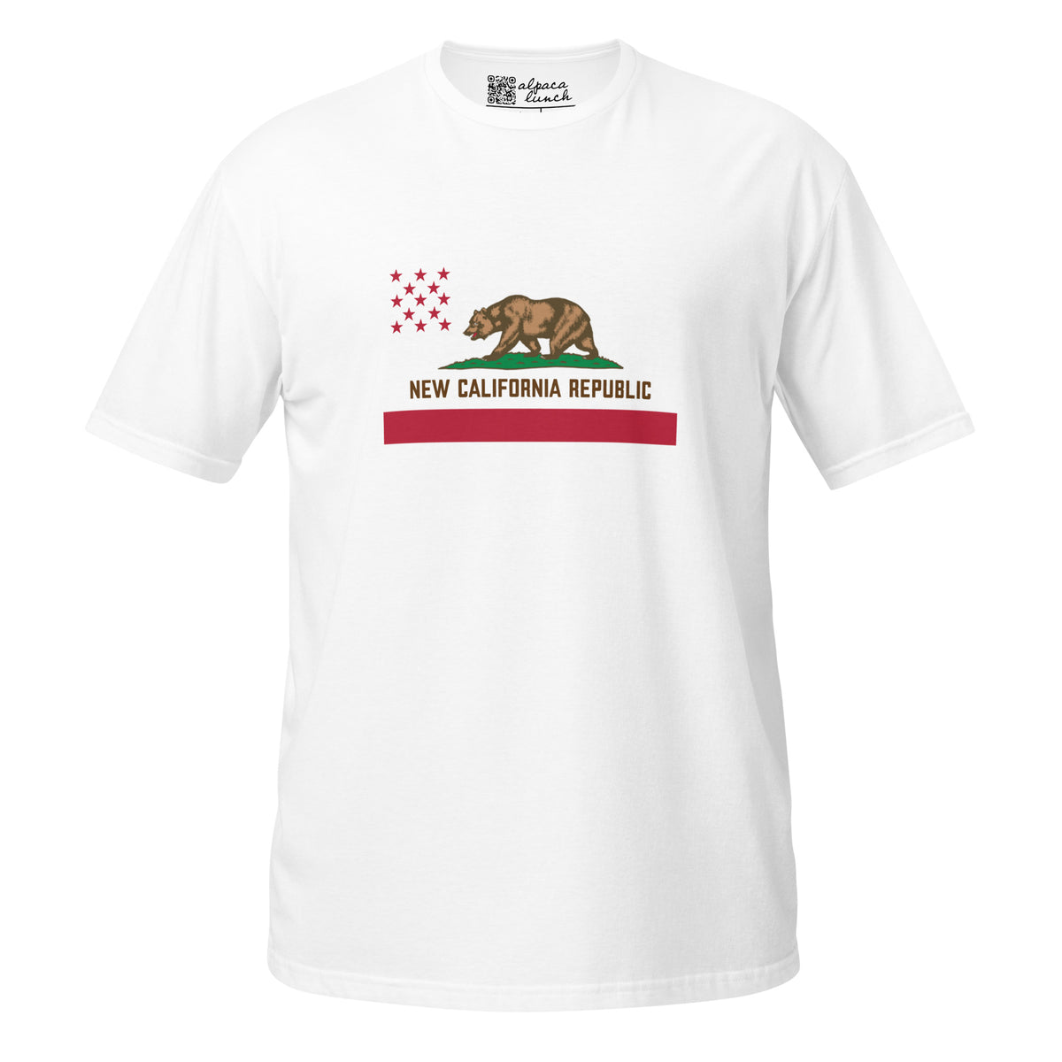 New California Republic unisex tee in White, front view