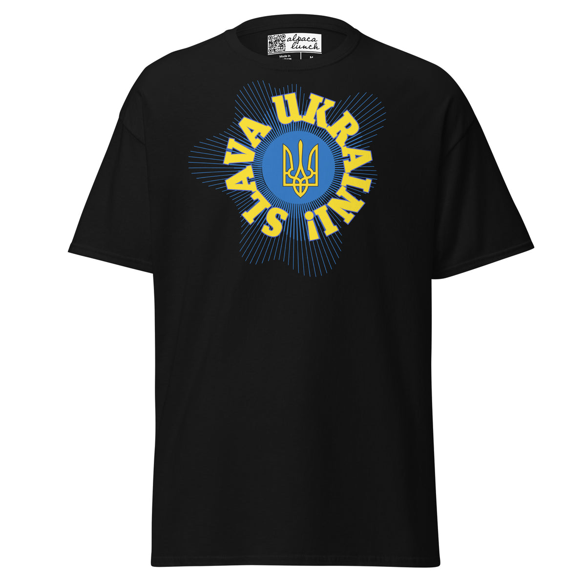 Tryzub classic tee in Black, front view