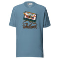Whatever. mixtape unisex tee in Steel Blue, front view